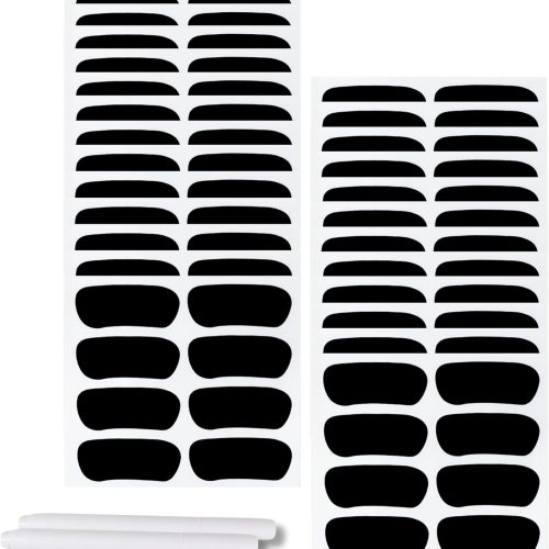 1 100 Pairs Sports Eye Black Stickers Set for Softball, Football, Lacrosse, Baseball Party Favors - Eye Stickers with 2 Pencils for Party Game Day Sports Supplies (Black)