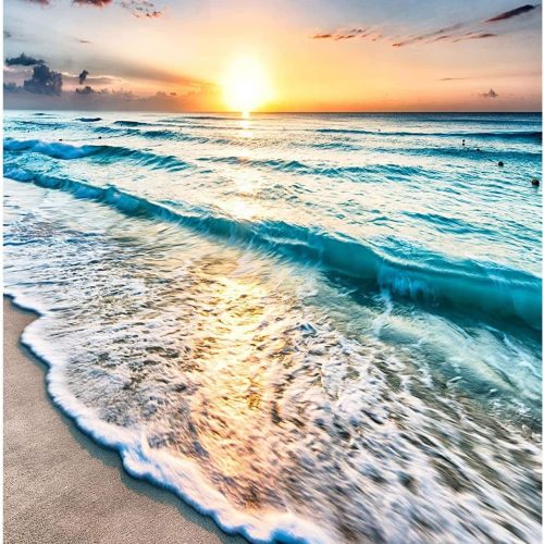DKHDBD Diamond Painting Kits for Adults, 12x16 Inch DIY Paint by Numbers for Adults Beginner, DIY Full Drill Diamond Dots Paintings Picture Arts Craft for Home Wall Art Decor (Seaside)