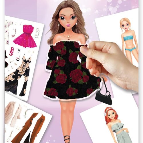 Sticker Dress up - Sticker Activity Book for Kids. Learn Girls Fashion Design with Stickers and Guides for Kids 5 and up. Little Designer Creativity Book. Stickers, Paper Dolls. Gift for Girls