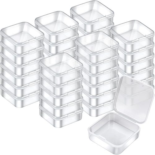Mathtoxyz 36PCS Organizer Box, Small Organizers and Storage Containers Rectangle Holder Plastic Cases for Clay Beads Bracelet Making DIY Jewelry Craft Nail