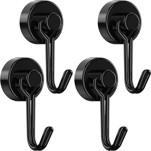 1 Tohoer Magnetic Hooks, Neodymium Magnets Hook Heavy Duty 30LBS with Rust Proof for Fridge, Refrigerator, Oven, Grill, BBQ, Key, Tools Holder, Utensil, Kitchen, Outdoor, Magnet for Hanging Wreaths