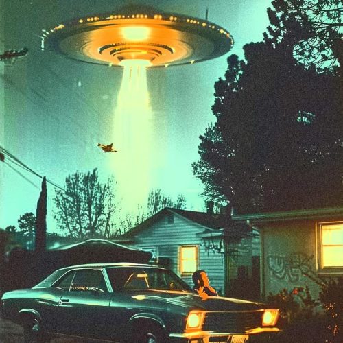 1 UFO Paint by Number for Adults Beginners an Extraterrestrial Visitor DIY Painting by Number on Canvas with Brushes Acrylic Paints Magical Decor Paintwork for Gift Home Decor 16x20 Inch(Without Frame)