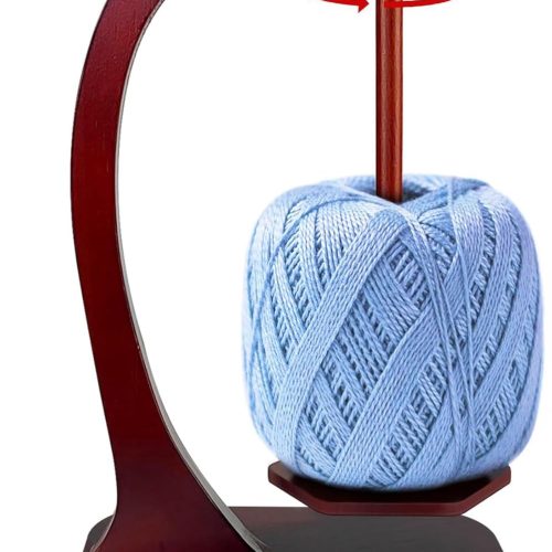 1 Wooden Yarn Holder for Crocheting,Magnetic Wooden Yarn Holder with Anti-Slip Pads,Crochet Gift for Knitting Lovers