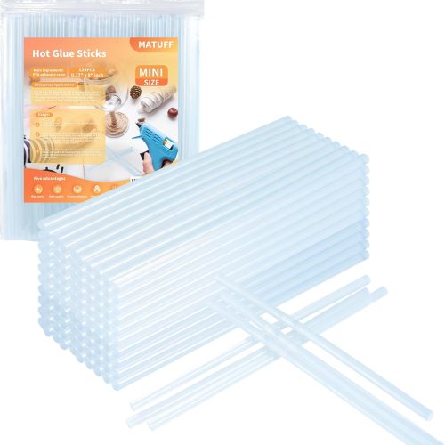 1 MATUFF Mini hot Glue Gun Sticks – 120 Pcs Clear hot Glue Sticks Dia 0.27” x 8” Long Mini Glue Stick, All-Purpose Glue Sticks Bulk for Crafting, Scrapbooking & More - Compatible with Most Glue Guns