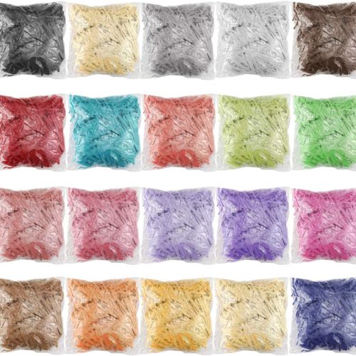 1 Twdrer 20Pack 14oz/400g Multicolored Raffia Ribbon Paper Crinkle Cut Paper Shred Filler for Tissue Paper Gift Wrapping, Craft DIY, Basket Packaging Filling, Easter Decoration, Birthday, Wedding