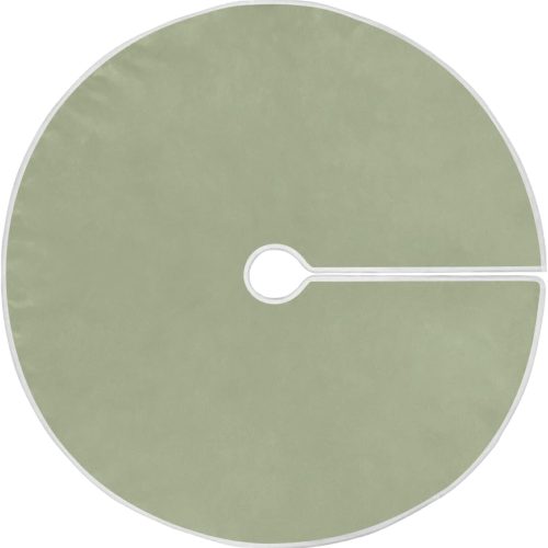 1 xigua Sage Green Solid Color Tree Skirt Winter New Year House Decorative Supplies for Holiday Office Gift Xmas Tree Base Cover Mat Decorations 35.4inch