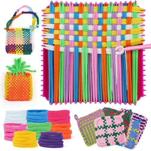 INSFUN Weaving Loom Kit for Kids Ages 6-12 - Best Birthday Gifts for Girls 6-8 8-12, DIY Craft Kit, Make Potholders and Bracelets - Fun Arts and Crafts Toys for Kids