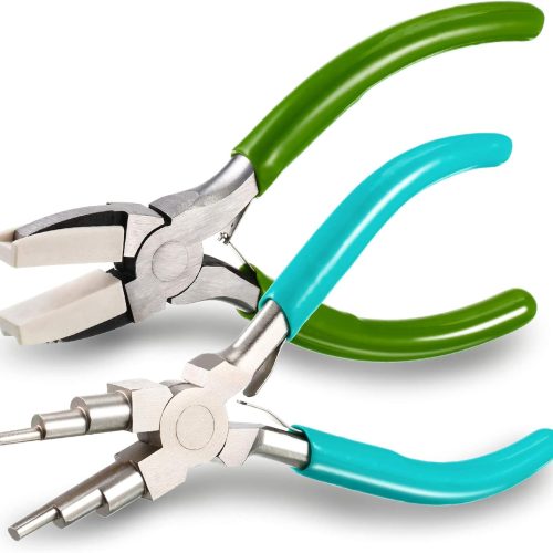 1 2 Pieces Jewelry Making Tool Bail Making Pliers 6 in 1 Jewelry Pliers Wire Bending Pliers for Beading Looping Shaping Wire DIY Crafts