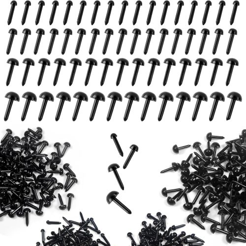 TOAOB 480pcs Black Needle Felting Eyes 3mm 4mm 5mm 6mm Plastic Doll Eyes Without Washers Small Craft Eyes for Needle Felting Plush Animals Sewing Making