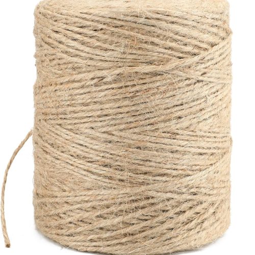 KINGLAKE Natural Jute Twine - 820 Feet, Arts & Crafts, Christmas, Durable Packing String, Brown