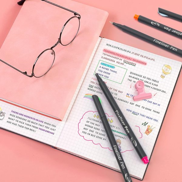 4 Vanstek 72 Colors Journal Planner Colored Pens, Fineliner Pens for Journaling, Writing Coloring Drawing, Note Taking, Calendar, Planner, Art Office School Gift Supplies