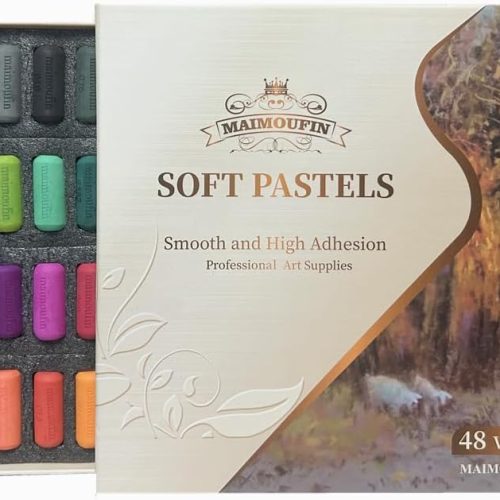 Soft Pastels for Artists Highly Pigmented Sticks 48 Vibrant Colors Professional Grade Art Supplies Smooth Blendable Pastels Set for Drawing,Painting Artists,Beginner