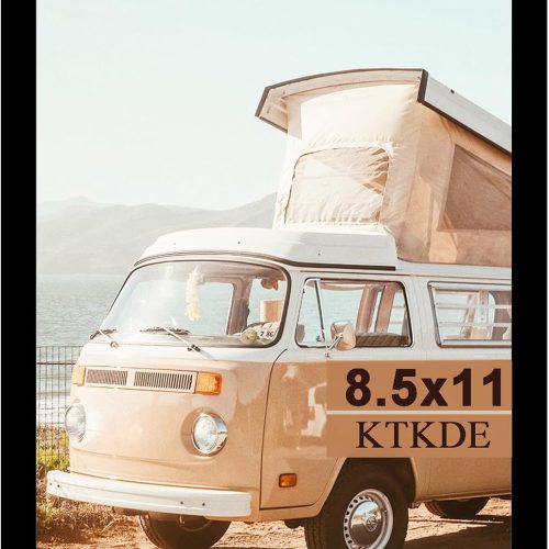 KTKDE 8.5 by 11 Picture Frame Black, Picture Frames 8.5 x 11frame with Shatter Resistant Plexiglass for Wall Mounting Display Horizontally or Vertically Hanging, Diploma Certificate Frames 8.5 x 11