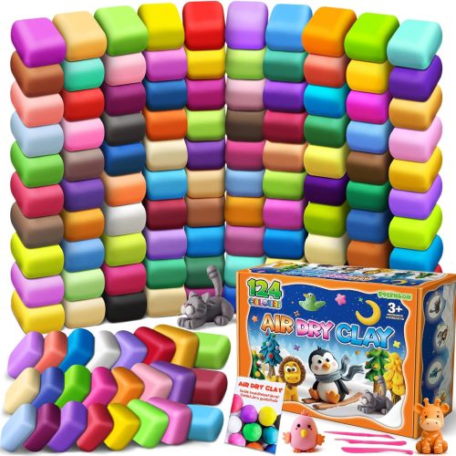 ESSENSON Air Dry Clay 50 Colors, Modeling Clay for Kids, DIY Molding Magic Clay for with Tools, Gifts for Age 3-12 Years Old Boys Girls Kids
