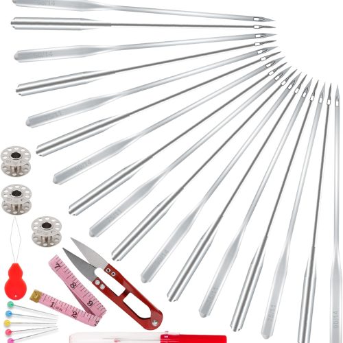 Sewing Machine Needles Set, Universal Standard Needle, Home Sewing Machines Needles, Sizes HAX1 65/9, 75/11, 90/14, 100/16, 110/18, WOILLIO Compatible with Singer, Brother, Janome, Varmax(50 PCS)