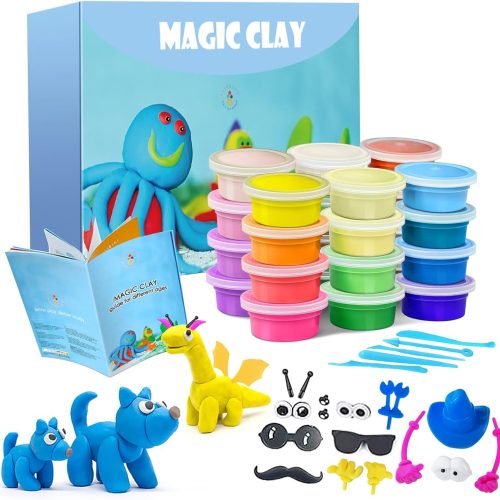 1 Modeling Clay Kit - 24 Colors Air Dry Clay DIY Molding Clay with Tools, Kids Art Crafts Gift for Boys & Girls Age 3-12 Year Olds