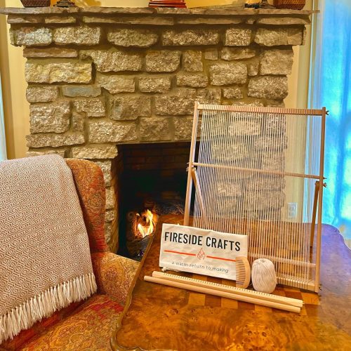 1 Crafts Solid Wood Table-top Weaving Loom, 25.2" H x 19.3" W Extra Large Frame, Solid Maple with Sturdy Metal fastenings, Comb, Shuttle, Hanging Rod, Weaving Loom for Aspiring hobbyists.