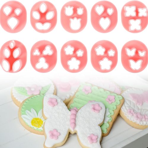 1 10 Pcs Mini Flower Petal Poly Clay Cutters for Earrings Polymers Making,10 Shapes Floral & Leaf & Butterfly Micro, Cutters for Polymer Jewelry