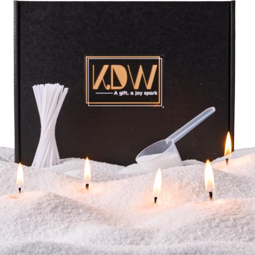 Pearled Candle Sand Wax 4lb Set White Unscented with 50 Wicks Long Lasting Refillable Sand Candle for Candle Making for Friends Lover Christmas Family Daily