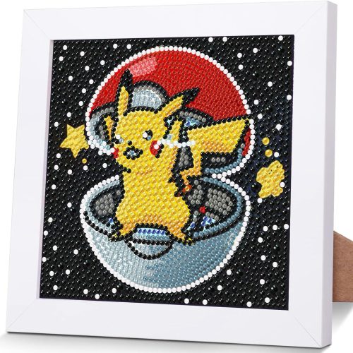 1 Cartoon Diamond Art Painting Kits for Kids with Frame,Cartoon Diamond Art for Kids Ages 4-8-12,Easy Gem Kit Kid with Beautiful Package for Gift Home Wall Decor(7x7inch)