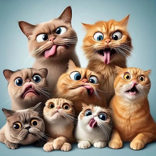 1 Cat Diamond Painting Kits for Adults, Cat Diamond Art Kits for Beginners, 5D DIY Animal Diamond Dot Art, Full Drill Gem Craft for Home Decor 12x12 inch