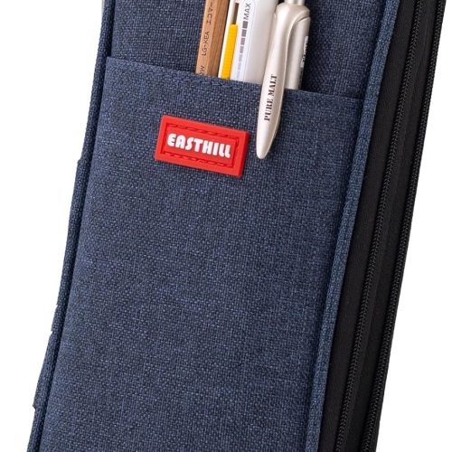 1 Big Capacity Pencil Case Large Pencil Pouch Stationery Pen Bag for Teen Girls-Deep Blue