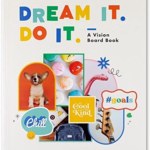 Vision Board Book, 700+ Words & Images in All Categories, for Visualizing Your Life Goals & Dreams, Playful, Stylish Pictures for Collage Making & Scrapbooking (Kid/Teen)