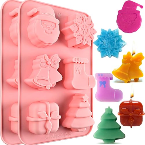 1 2 Pack Premium Silicone Soap Making Molds, Coffee Bean Silicone Molds for DIY Crafts Soap Candle (New)