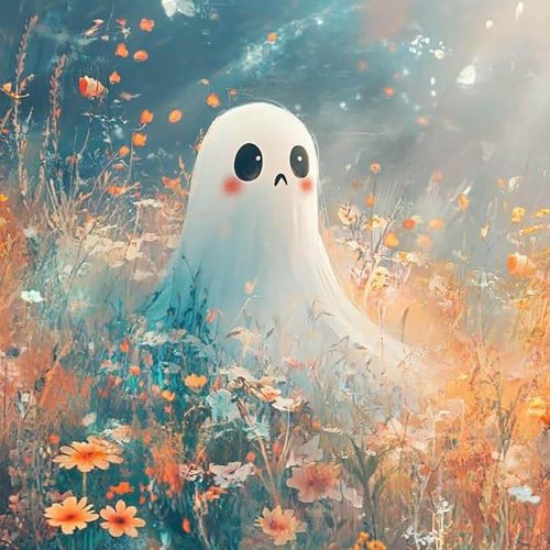 1 Paint by Numbers Kit for Adults Halloween Ghost, DIY Oil Painting Kit on Canvas with Paintbrushes and Acrylic Pigment, for Paint by Numbers for Beginner, for Home Wall Decor 16x20Inch s2062