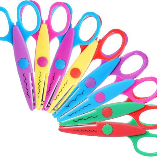 1 Craft Scissors - 8 Pack Decorative Edge, Zig Zag, Scrapbooking, Fancy Pattern Scissors for Crafting