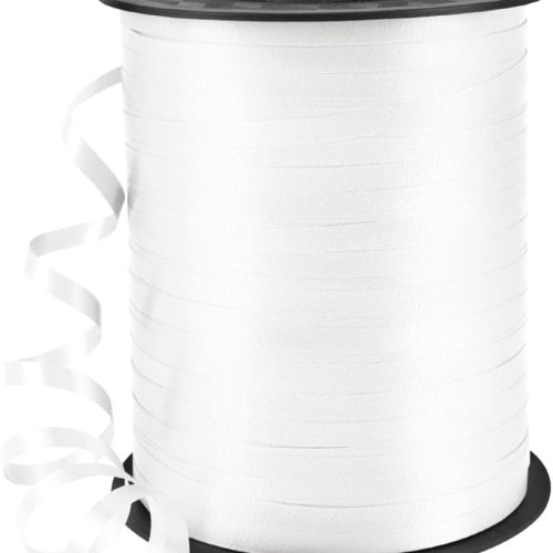 1 500 Yards Curling Ribbon for Gift Wrapping, 3/16" Balloon String for Christmas Valentine Birthday Wedding Party Festival Decoration, Crafts, Flower Bouquet(Solid White)