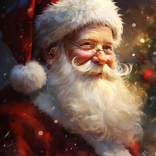 SKRYUIE 5D Diamond Art Painting Kits Christmas in July - DIY Diamond Art Santa Claus, Full Round Drill - Crystal Embroidery Cross Stitch - Adult Craft for Wall & Office Decor - 12x16 inch