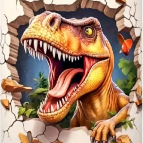 BOHADIY Dinosaur Diamond Art Painting Kits for Adults, Full Drill Diamond Dots Paintings for Beginners, Round 5D Paint with Diamonds Pictures Gem Art Painting Kits DIY Crafts Kits 12x16inch