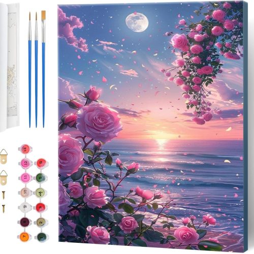 1 Hlison Paint by Numbers Kit, Mountains Landscape Adult Paint by Numbers Kit for Beginners, DIY Acrylic Painting by Number Kit for Home Decor - 16"x20"