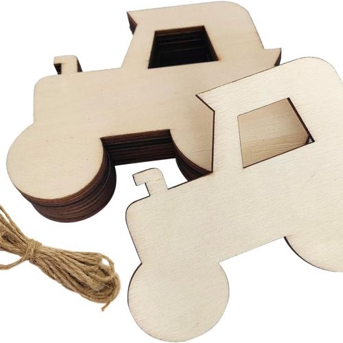 1 30 Pack Unfinished Wood Car Cutouts Crafts Wooden Truck Vehicles to Paint Tractor Shape Cutouts Paint Wooden Cars Hanging Ornaments DIY Gift Tags for Home Party Decoration Craft Project