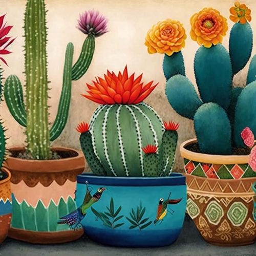 1 RYMILIE Diamond Painting Kits for Adults - Cactus DIY 5D Diamond Art Kits Full Drill Diamond Dots Paintings with Diamonds Gem Art and Crafts Home Decor 12x16inch