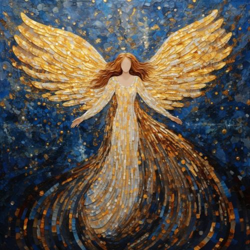 5D Diamond Painting Kits Abstract Angel Girl Full Drill Round Diamond Art Gems Stone Cross Stitch DIY Diamond Painting by Number Kits for Wall Decoration 14x14inch, Clear