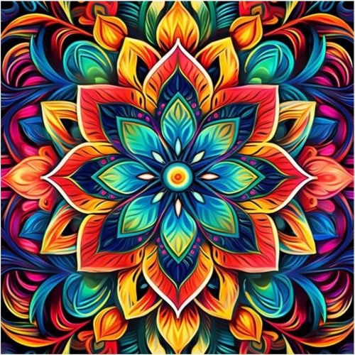 Diamond Painting Kits for Adults, Mandala Diamond Art Kits for Beginners, 5D DIY Diamond Bead Art, Full Drill Round Gem Craft Home Decor 12x12 inch