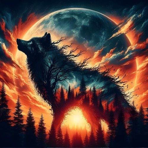 QINRUBB DIY Wolf Diamond Painting Kits, Full Drill Forest Diamond Art Painting Kits for Adults Beginners, DIY 5D Moon Painting by Numbers Dreamland Diamond Art Kits for Home Decor 12x12inch