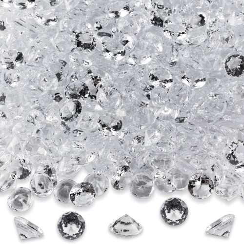 1 Super Z Outlet Diamond Table Confetti Party Toy Decorations for Weddings, Bridal Shower, Birthdays, Graduations, Home, and more. 800 COUNT, 4 Carat/8mm Jewels