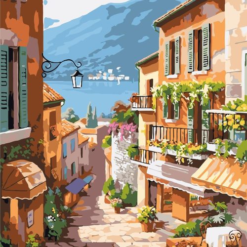 1 QUITEDEW Paint by Number for Adults Beginner,Scenery Paint by Numbers,Garden Paint by Numbers Kits Suitable for Home Wall Decoration 16x20 Inch