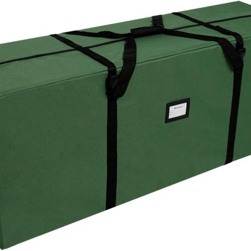 Christmas Tree Storage Bag Extra Large Heavy Duty Storage Containers with Reinforced Handles Zipper for 7.5ft Artificial Tree, 50" x 15" x 20" 600D Oxford Xmas Holiday Tree Storage Bag, Green