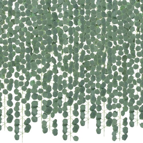 Eucalyptus Garland for Table - 6PCS Faux Greenery Garland Green Garlands for Decoration Centerpiece Table Decorations Home Mantle Balcony Classroom Leaves Wall Wedding Room Decor 7.1FT