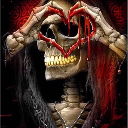 1 Halloween Diamond Painting Kits for Adults Beginners - 5D DIY Skeleton Full Drill Kits Painting Crafts for Home Wall Decor, Diamond Art Kits,12x16inch