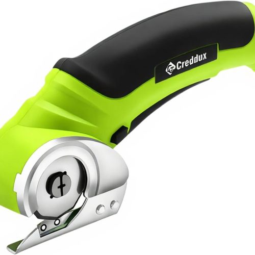 1 Cordless Electric Scissors, 4.2V Cardboard Cutter Tool for Cardboard Carpet Leather Packages Plastic with Rechargeable Battery Green