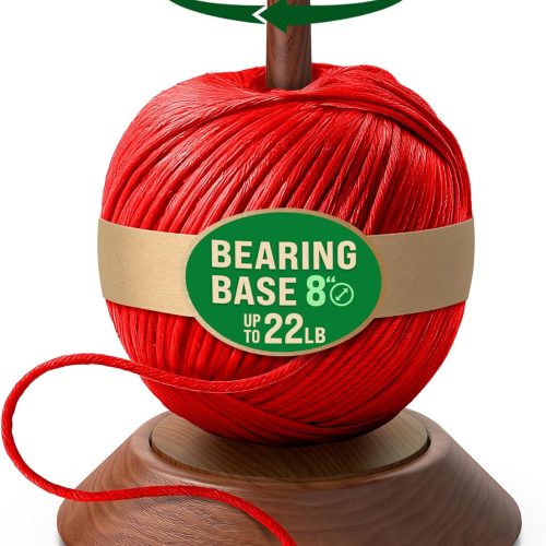 1 Portable Chunky Yarn Holder 22 Lb | Smooth Bearing Spinner & Big Rubber Anti Slip Pads for Stability | European Wood Crochet Accessories | Compact Fiber Pro Tools | Top Crafts & Gifts for Women