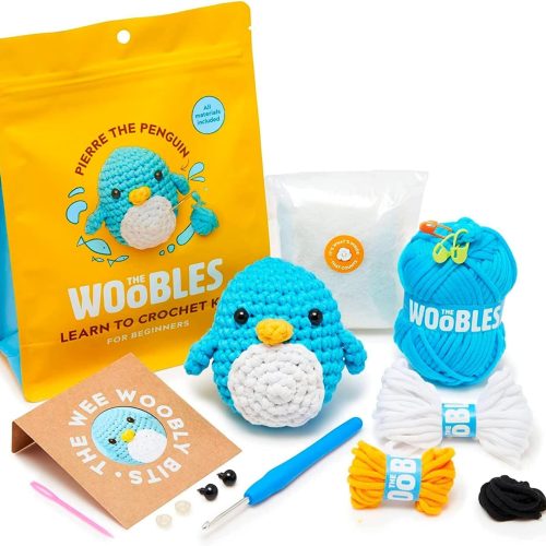 Crochet Kit for Beginners - Easy Arts and Crafts Knitting & Crochet Animals Kit As Seen On Shark Tank - Pierre The Penguin