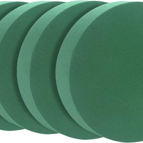 6'' Premium Round Floral Foam,Green Wet Foam Blocks for Floral Arrangements Decorations Flower Arrgement DIY Craft,Pack of 4