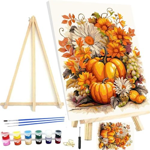 1 Paint by Numbers Kits for Adults Beginners- Easy Canvas Vase of Flowers Paint by Number for Home Decor and Gifts 16X20 inch (Bohemian Style)