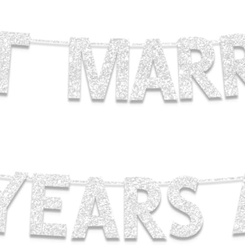 60th Wedding Anniversary Party Banner Decorations, Silver Glitter Just Married 60 Years Ago Banner, We Still Do 60th, 60 Years Blessed & Loved Decorations Supplies